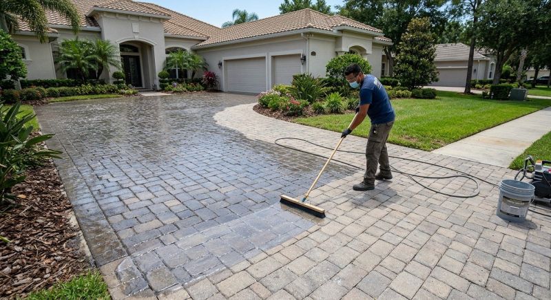 Driveway Pavers Cleaning Service